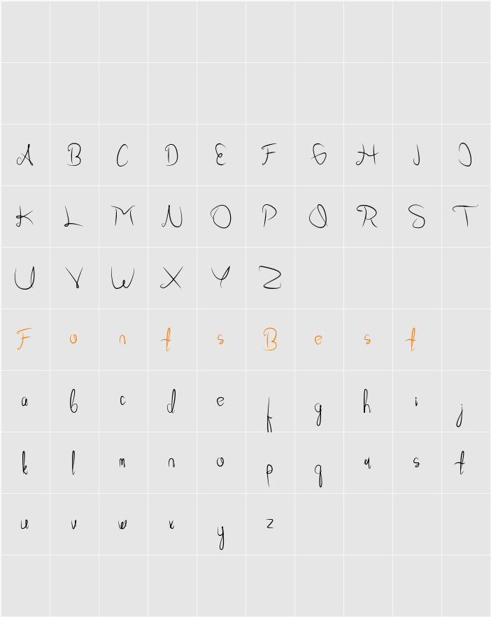 AllabamaPersonalUse Character Map