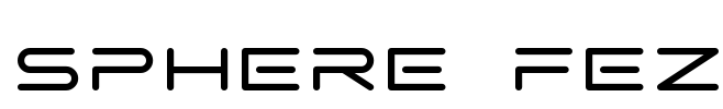 SPHERE FEZ Font Image