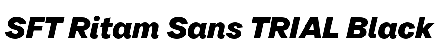 SFT Ritam Sans TRIAL Black Font Image