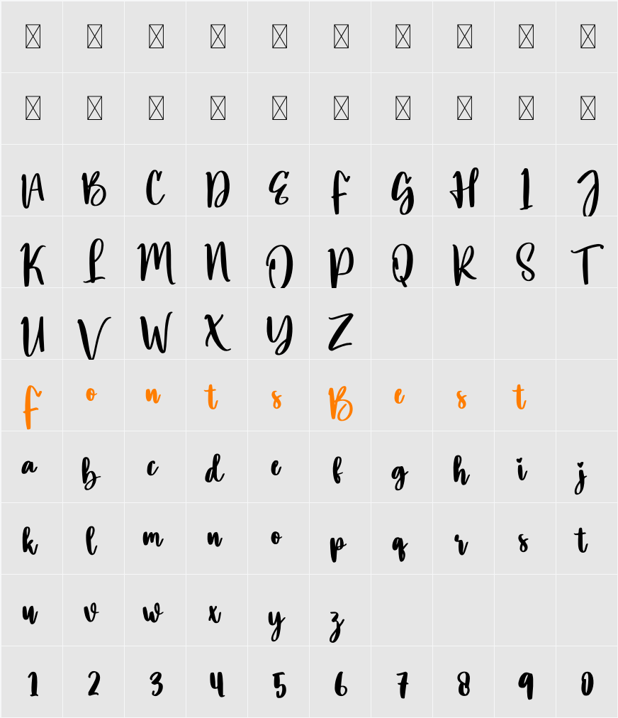 Silly Character Map