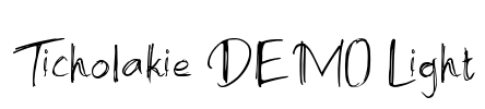 Ticholakie DEMO Light Font Image