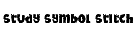 Study Symbol Stitch Font Image