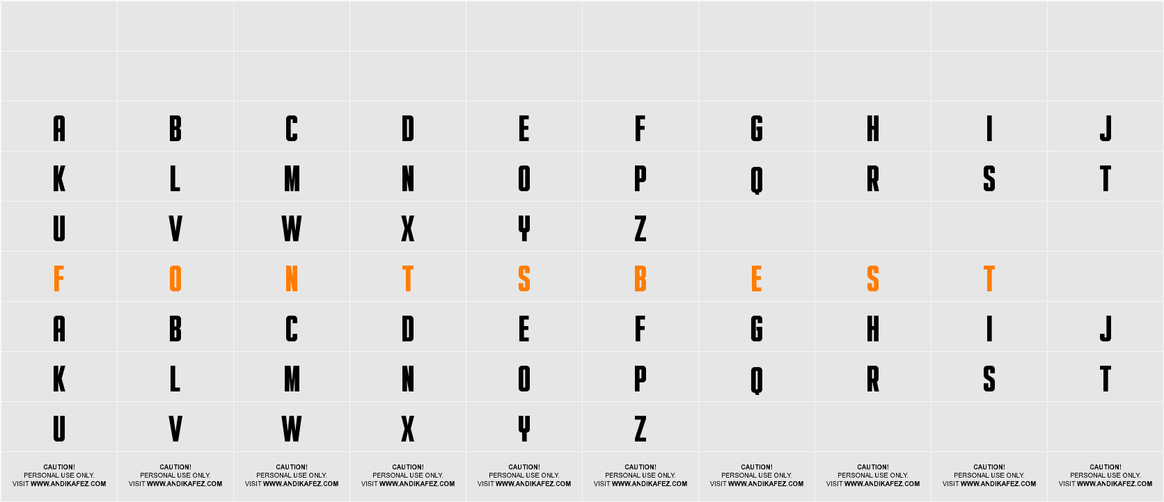 HORNSEA FC EXTRA BOLD Character Map