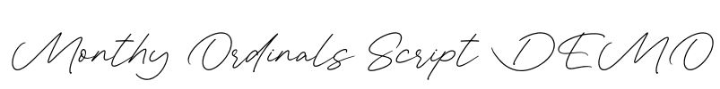 Monthy Ordinals Script DEMO Font Image