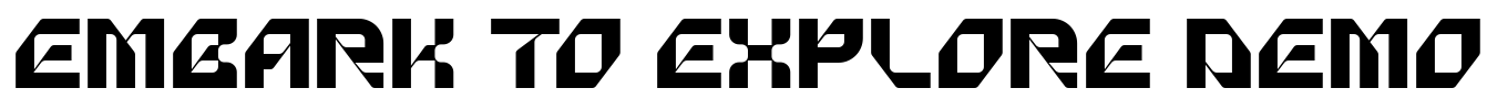 Embark To Explore Demo Font Image