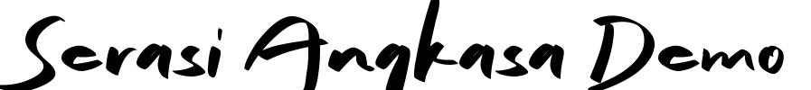 Serasi Angkasa Demo Font Image