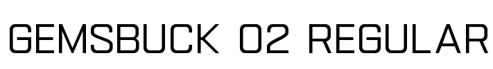 Gemsbuck 02 Regular Font Image
