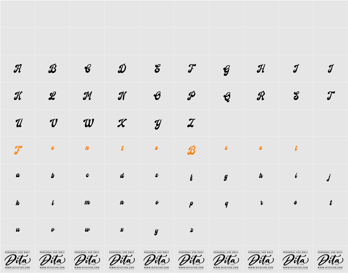 Gradable Personal Use Character Map