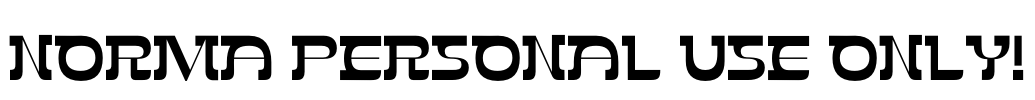 Norma PERSONAL USE ONLY! Font Image