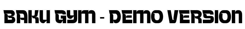 Baku Gym - Demo Version Font Image