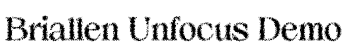 Briallen Unfocus Demo Font Image