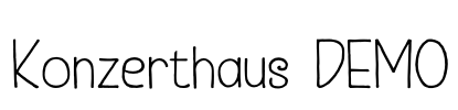 Konzerthaus DEMO Font Image
