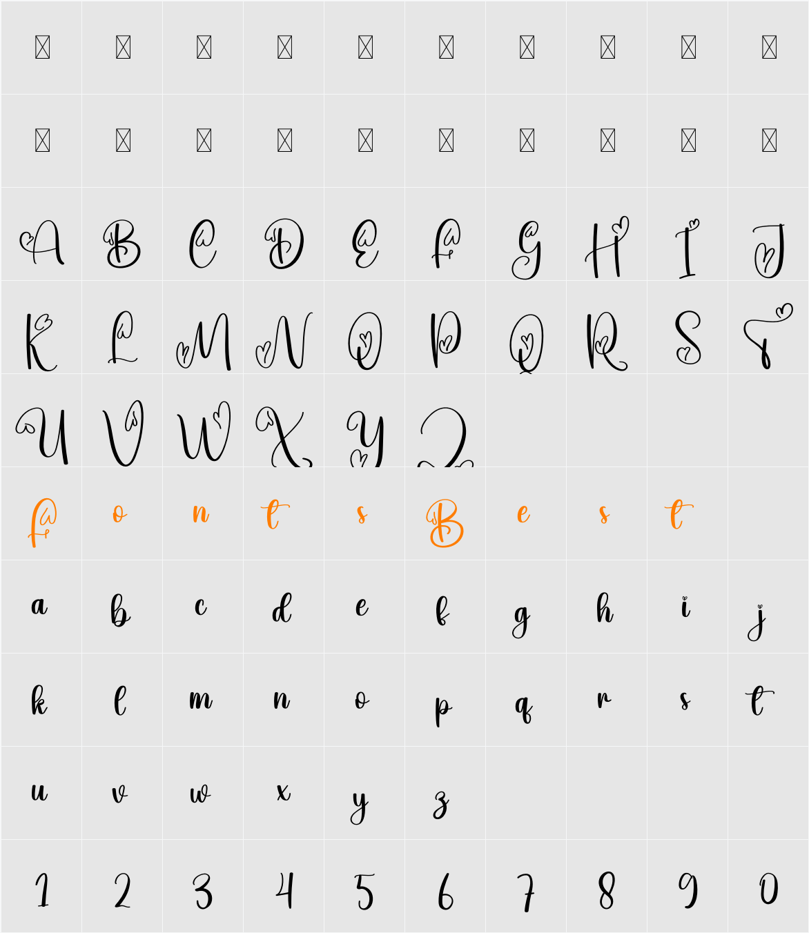 Look Out Character Map