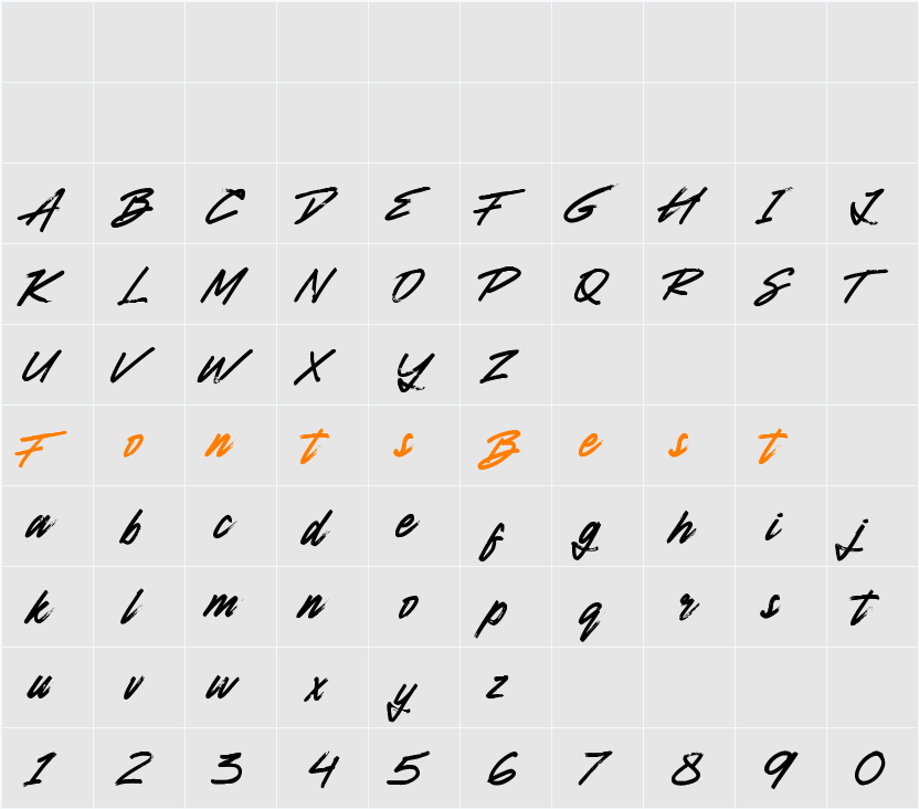 Amnesty Script Character Map