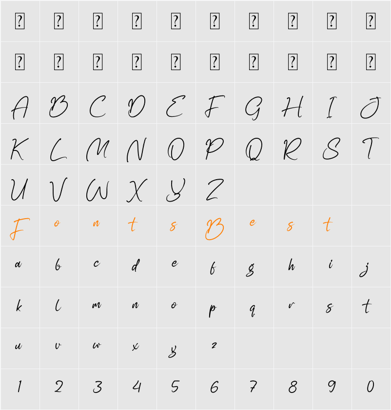 Millstversy Character Map
