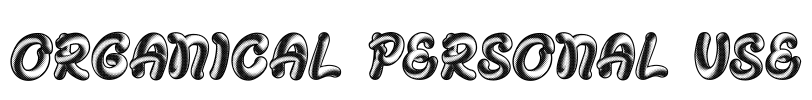 ORGANICAL PERSONAL USE Font Image