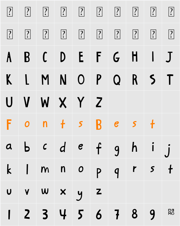 Altamis_Demo Character Map