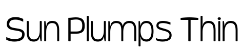 Sun Plumps Thin Font Image