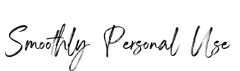 Smoothly Personal Use Font Image