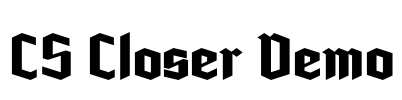 CS Closer Demo Font Image