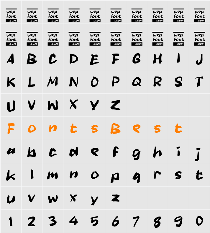 Oanstreet Character Map