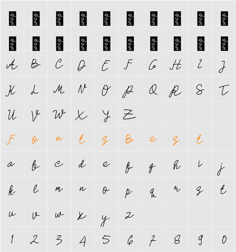 M Masrukim Character Map