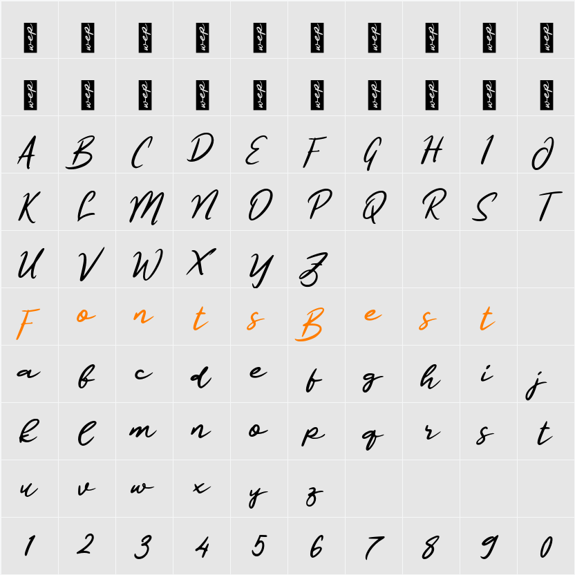 L Lanjaran Timun Character Map