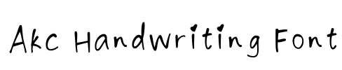 Akc Handwriting Font