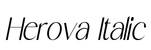 Herova Italic Font Image