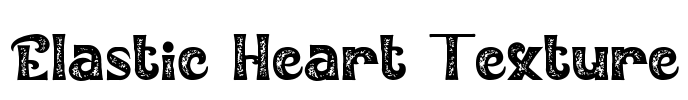 Elastic Heart Texture Font Image