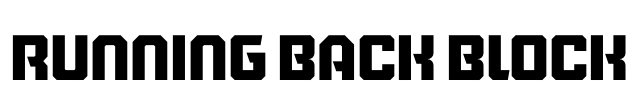 Running Back Block Font Image