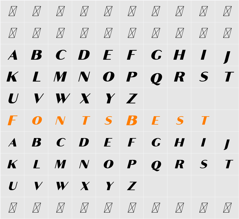 Croco Free Character Map