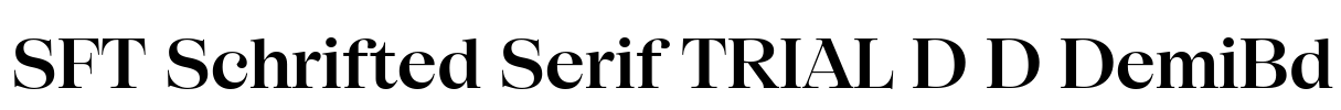 SFT Schrifted Serif TRIAL D D DemiBd Font Image