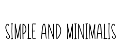 Simple And Minimalis Font Image