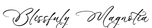 Blissfuly Magnotia Font Image