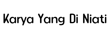 Karya Yang Di Niati Font Image