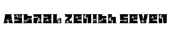 Astral Zenith Seven Font Image