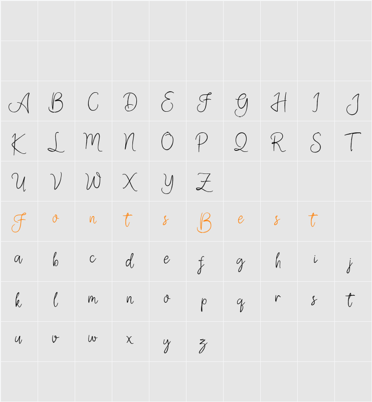Aligator Character Map