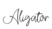 Aligator Font Image