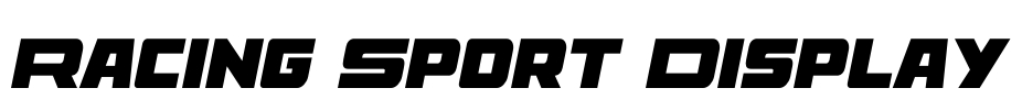 Racing Sport Display Font Image