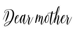Dear mother Font Image