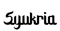 Syukria Font Image