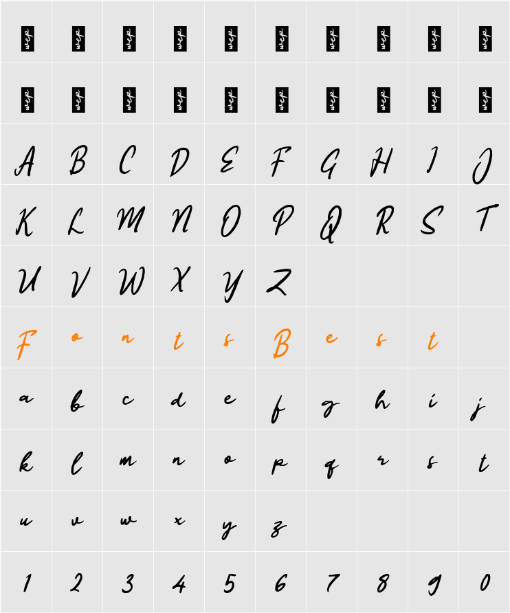 L Lubuk Hati Character Map