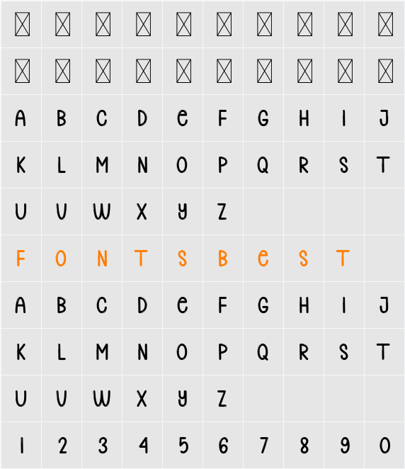 Bites Character Map