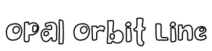 Opal Orbit Line Font Image