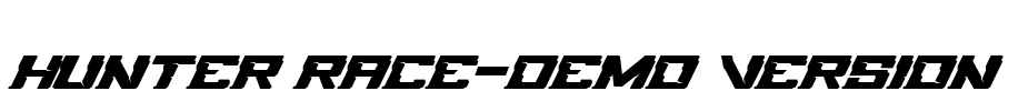 HUNTER RACE-DEMO VERSION Font Image