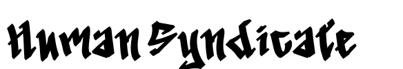 Human Syndicate - 1 Font Image