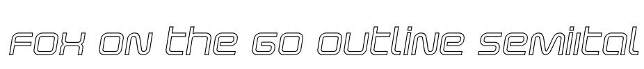 Fox on the Go Outline SemiItal Font Image