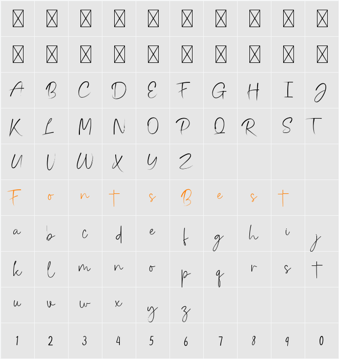 RomeJanction Character Map