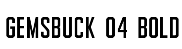 Gemsbuck 04 Bold Font Image
